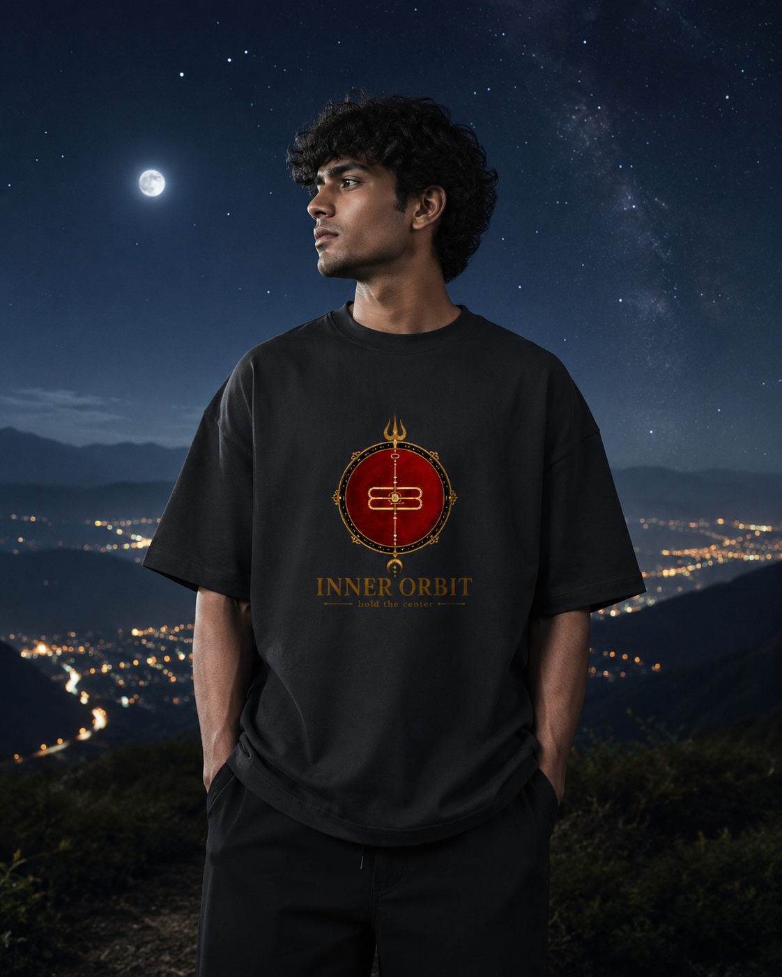 Unisex Terry Oversized Tee - INNER ORBIT